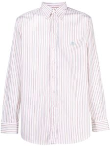 ETRO chemise rayée à logo brodé - Blanc