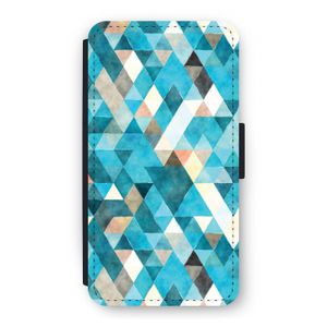 Gekleurde driehoekjes blauw: iPhone 11 Pro Flip Hoesje