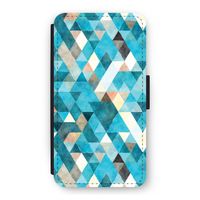 Gekleurde driehoekjes blauw: iPhone 11 Pro Flip Hoesje