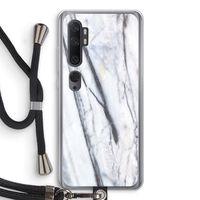 Gestreepte marmer: Xiaomi Mi Note 10 Pro Transparant Hoesje met koord