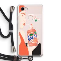 Peach please!: Pixel 3 Transparant Hoesje met koord