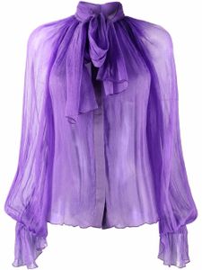 Atu Body Couture blouse en soie à détail de nœud - Violet