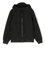 Stone Island Junior veste zippée à patch logo - Noir - thumbnail