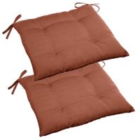 Hesperide Stoelkussens - Set van 4x stuks - binnen/ buiten stoelen - bruin - 40 x 4 cm