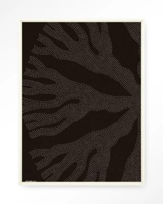 Urban Cotton Wandkleed 'Circle Dark' 110 x 145cm in Floating Frame - off white