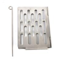RVS vouwen barbecue netto draagbare BBQ picknick accessoires maat: M 22 6 x 15.8 CM