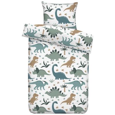 Leen Bakker - Dekbedovertrek Luut - Wit/ - 140x200/220 Cm - Polyester - Groen