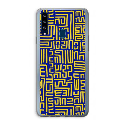 Majorelle Blue Print: Samsung Galaxy A20s Transparant Hoesje