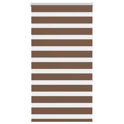 VidaXL Zebra rolgordijn 70x150 cm stofbreedte 65,9 cm polyester bruin