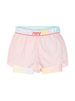 Stella McCartney Kids short à taille à logo - Rose