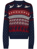 Alanui pull X-Mas Eve Fairisle - Bleu