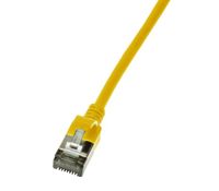 LogiLink Slim U/FTP netwerkkabel Geel 0,3 m Cat6a U/FTP (STP)