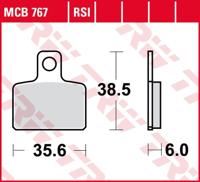 TRW remblokken "mcb 767" brake pad mcb 767 rsi sin.metal offr.racing