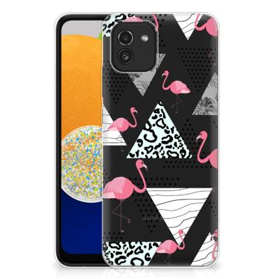 Samsung Galaxy A03 | TPU Hoesje | Flamingo Triangle
