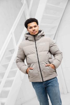 Croyez Down Puffer Winterjas Heren Beige - Maat XL - Kleur: Beige | Soccerfanshop