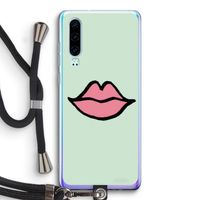 Kusje: Huawei P30 Transparant Hoesje met koord