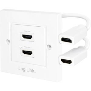 LogiLink AH0015 HDMI Adapter [1x HDMI-bus - 2x HDMI-bus] Wit