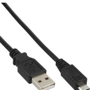 InLine USB A/Micro-USB B USB-kabel 0,5 m USB 2.0 Zwart