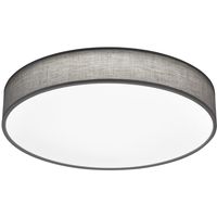 LED Plafondlamp - Plafondverlichting - Trion Lanago - 42W - Aanpasbare Kleur - Afstandsbediening - Dimbaar - Rond - Mat Grijs - Textiel - thumbnail