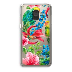 Papegaaien: Samsung Galaxy A8 (2018) Transparant Hoesje