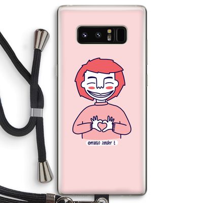 Hartje: Samsung Galaxy Note 8 Transparant Hoesje met koord