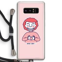 Hartje: Samsung Galaxy Note 8 Transparant Hoesje met koord