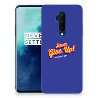 OnePlus 7T Pro Siliconen hoesje met naam Never Give Up - thumbnail