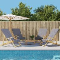 VidaXL Strandhanddoeken 4 st 400 g/m² 60x135 cm stof antracietkleurig