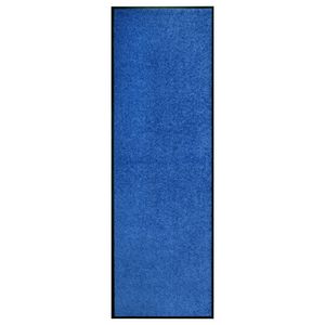 Deurmat wasbaar 60x180 cm blauw