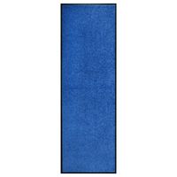 Deurmat wasbaar 60x180 cm blauw