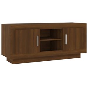 vidaXL Tv-meubel 102x35x45 cm bewerkt hout bruin eikenkleur