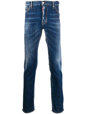 DSQUARED2 slim faded jeans - Bleu
