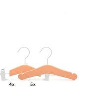 Relaxwonen - Baby kledinghangers - Set van 9 - Oranje - Broek en kledinghangers - extra stevig - thumbnail