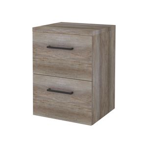 Badmeubelset BWS Salt 50x46cm Met Grepen 2 Lades Met Afdekplaat Scotch Oak