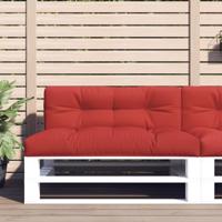 VidaXL Palletkussen 120x40x12 cm stof rood