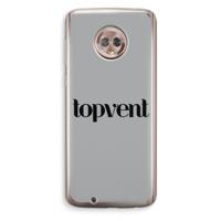 Topvent Grijs Zwart: Motorola Moto G6 Transparant Hoesje - thumbnail