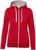 Hakro 255 Women's hooded jacket Bonded - Red/Silver - 3XL