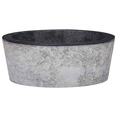 Gootsteen Ø40x15 cm marmer zwart