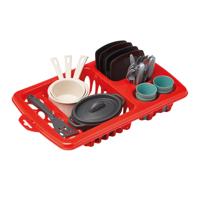Ecoiffier 100% Chef Afwas Droogrek met Eetset, 23dlg. Ecoiffier 100% Chef Afwas Droogrek met Eetset, 23dlg.