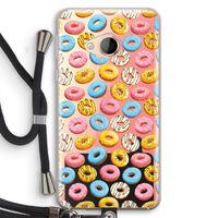 Pink donuts: HTC U Play Transparant Hoesje met koord
