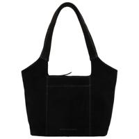 Hide & Stitches Suède Shopper/Handtas Brazos Zwart