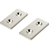 TRU COMPONENTS TC-12250652 Permanente magneet Rechthoekig (l x b x h) 40 x 20 x 5 mm M4 Grenstemperatuur (max.): 150 °C - thumbnail