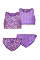 Just Beach zomer bikini meisjes - paars - reversibel - Inside out