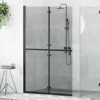 Inloop douche wand Zwart en donkertransparant 120 x 190 cm