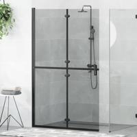 Inloop douche wand Zwart en donkertransparant 120 x 190 cm
