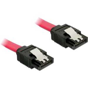 DeLOCK SATA kabel 0,3 meter, 6 Gb/s, Connector met klem