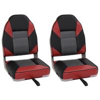 Bootstoelen 2 st inklapbaar met hoge rugleuning 39x43x58 cm