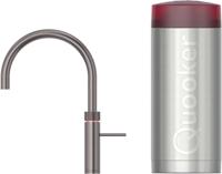Quooker Fusion Round met COMBI+ boiler 3-in-1 kraan gunmetal Quooker Fusion Round met COMBI+ boiler 3-in-1 kraan gunmetal
