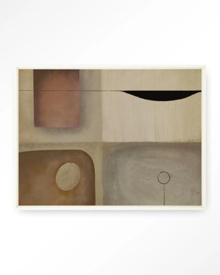 Urban Cotton Wandkleed 'Define' 80 x 110cm in Floating Frame - off white