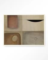 Urban Cotton Wandkleed 'Define' 80 x 110cm in Floating Frame - off white